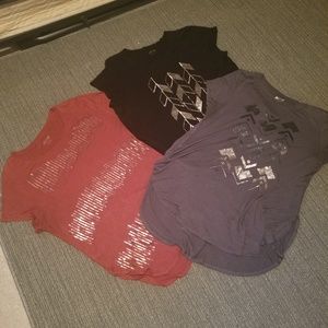 Womens Apt 9 Side Slit Sequined Tunics × 3